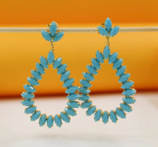 18K Gold Filled Cz Aqua - Madmoizelle Closet