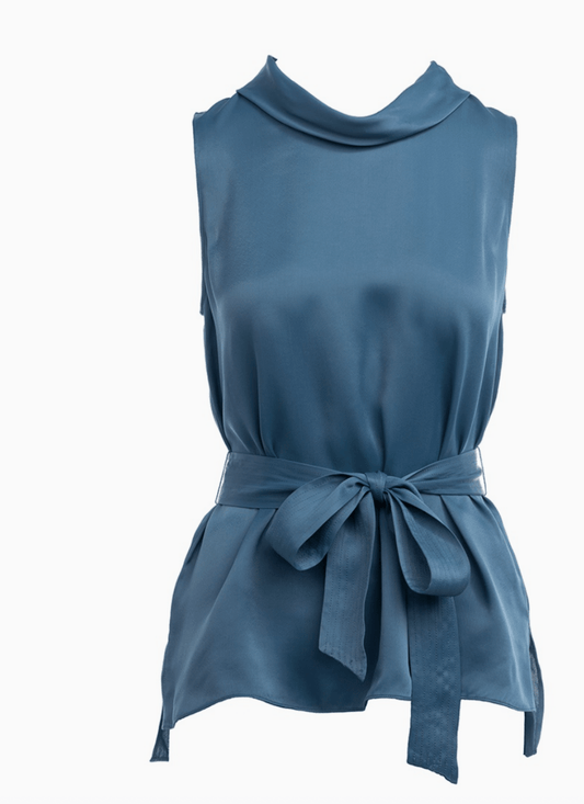 Ana Kelly Sleeveless Top with Slit - Madmoizelle Closet