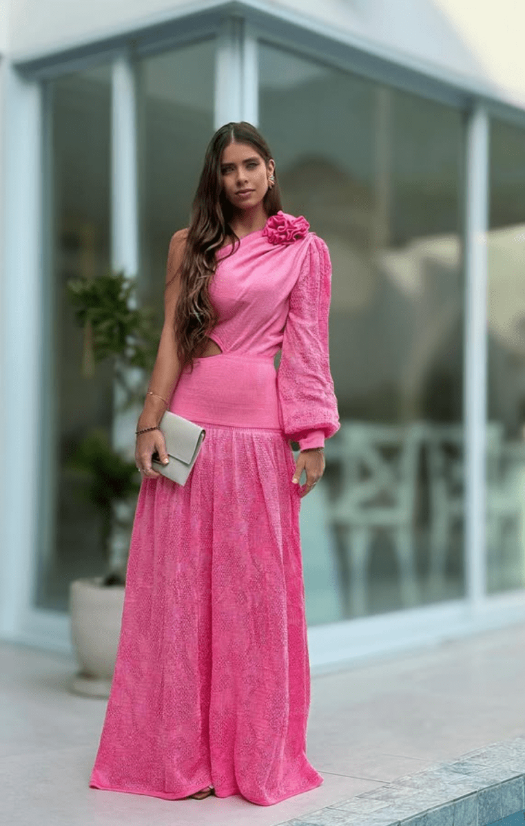 Angela One - Shoulder Long Dress - Madmoizelle Closet
