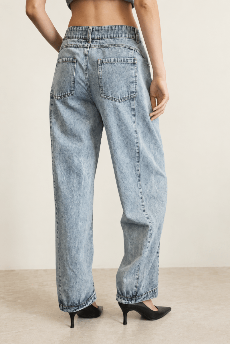 Cecilia Embellished Denim Pants - Madmoizelle Closet