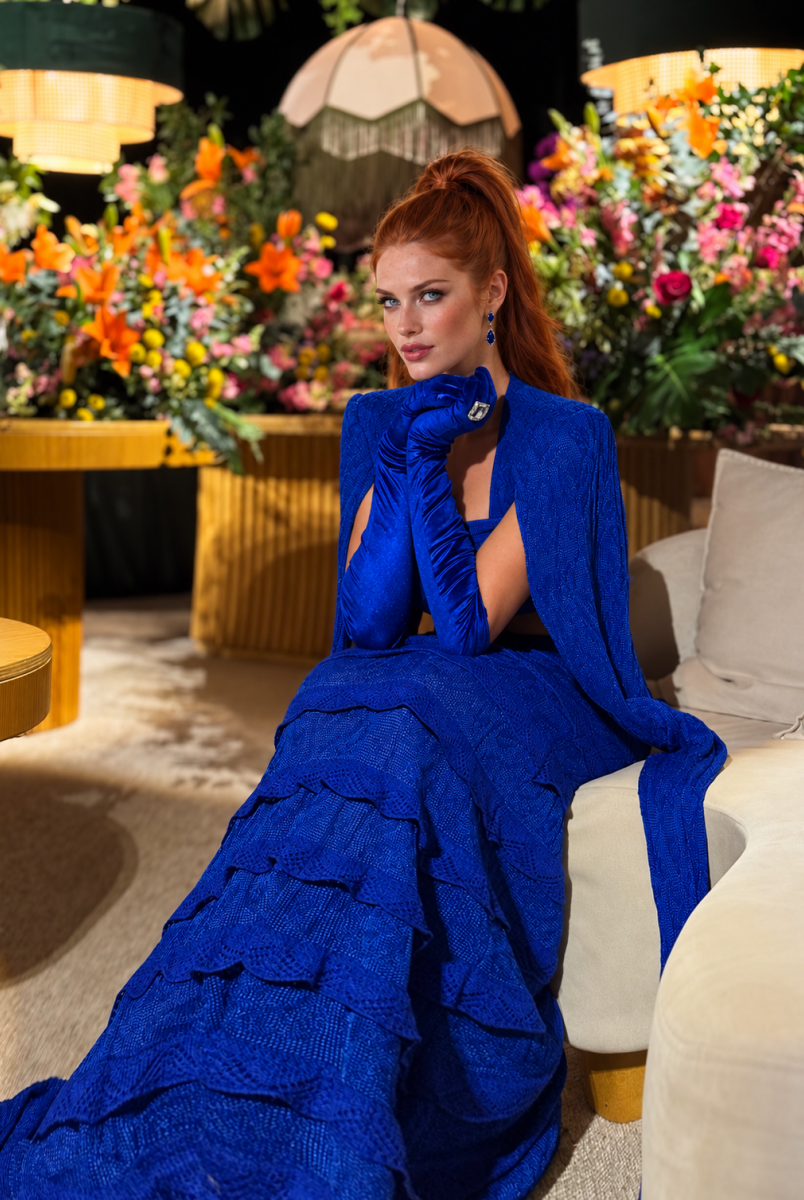 Celeste Royal Blue Gown - Madmoizelle Closet