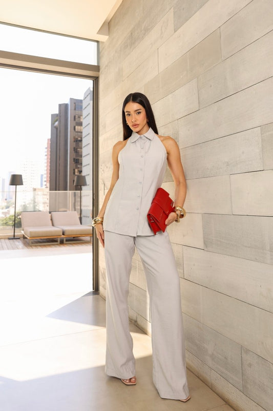 Cleo Light Gray Set - Madmoizelle Closet