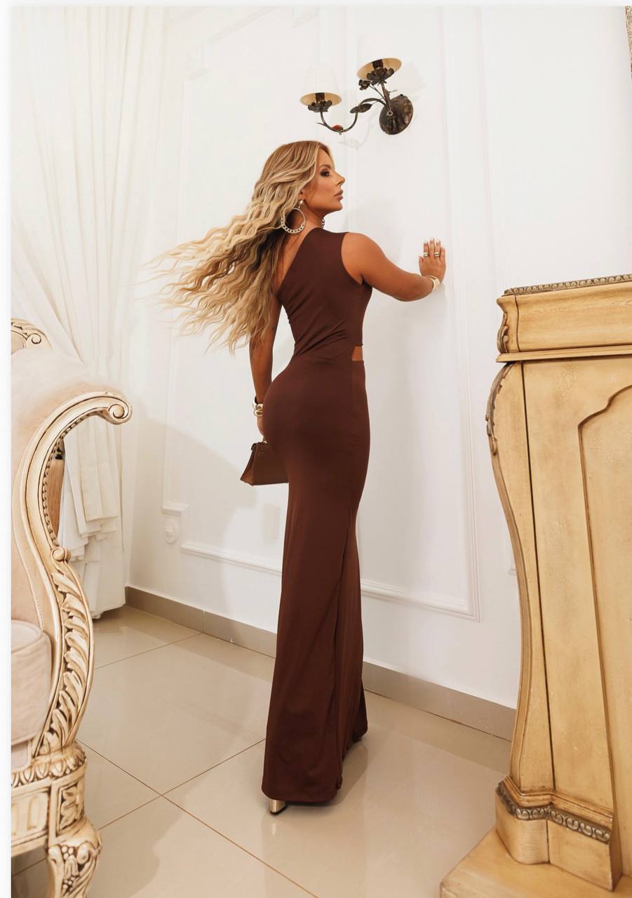Cocoa Twist Mermaid Dress, back view