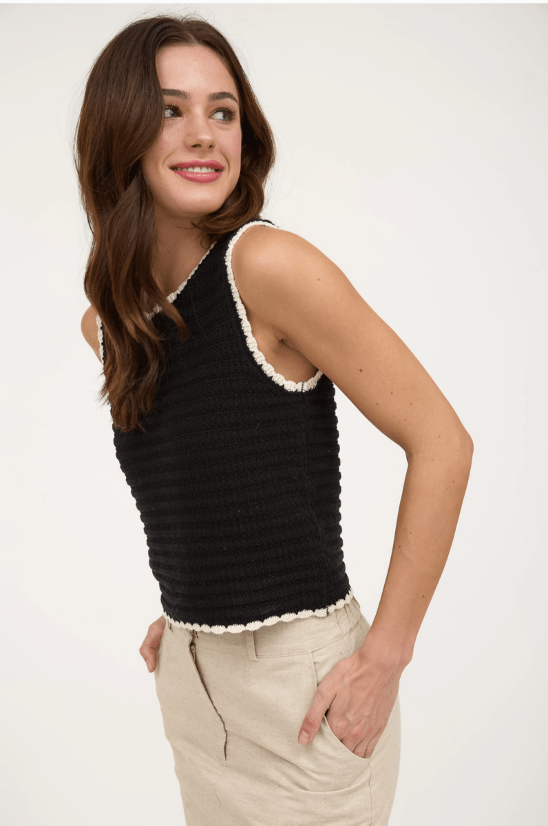Crochet Sweater Top - Madmoizelle Closet