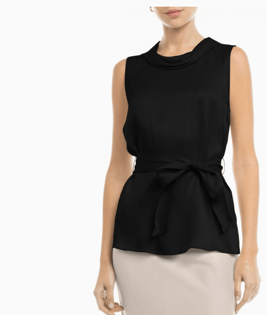 Danielle Sleeveless Top with Slit - Madmoizelle Closet