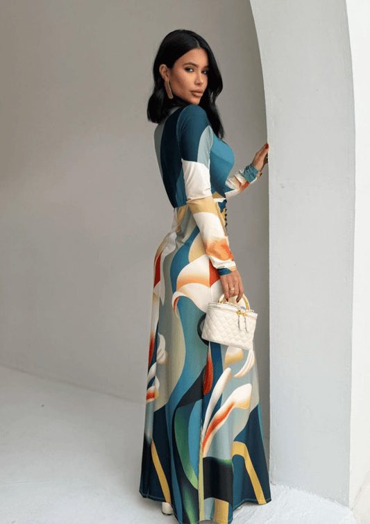 Drape Detail Maxi Dress - Madmoizelle Closet