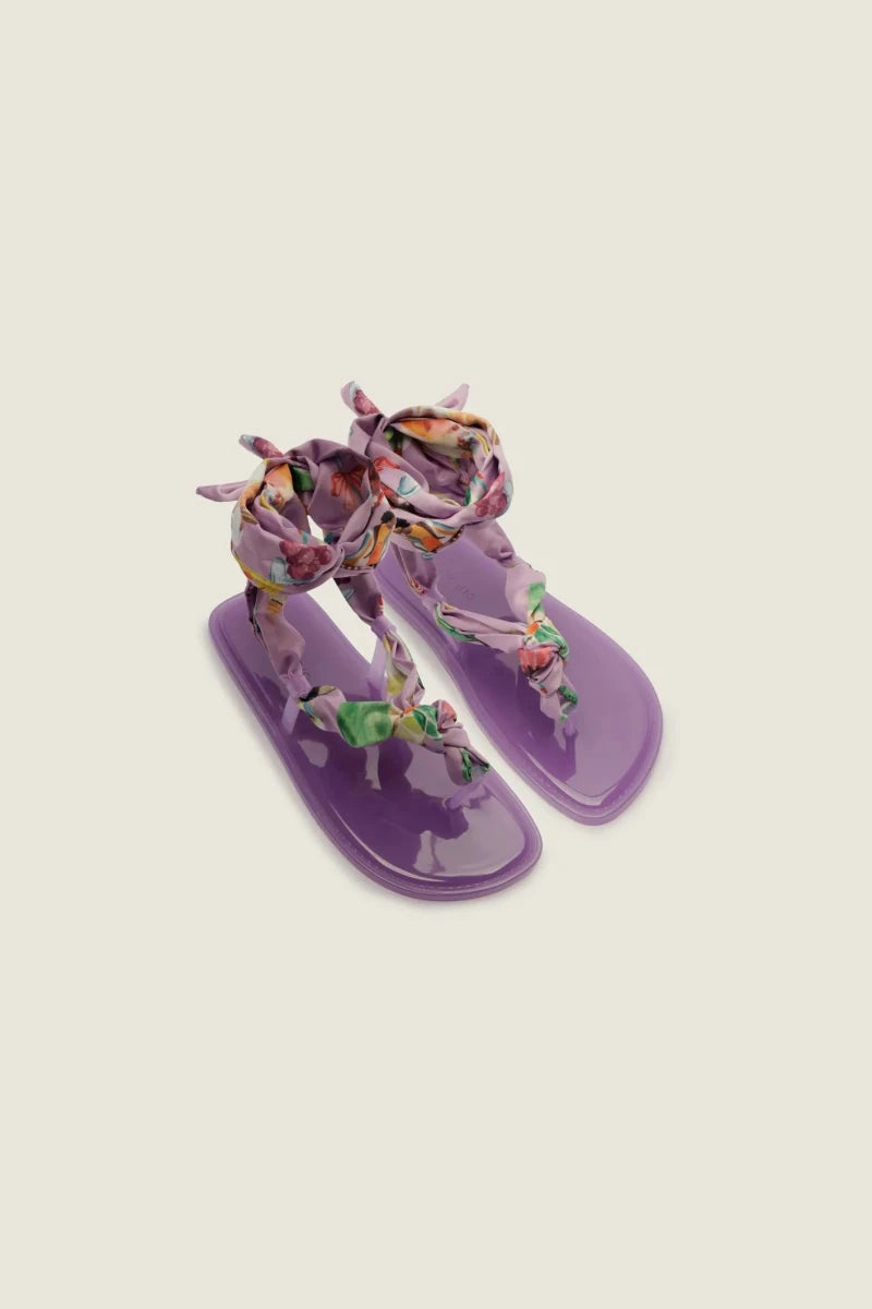 FARM Rio- Jelly Scarf Flat Sandal Purple - Madmoizelle Closet