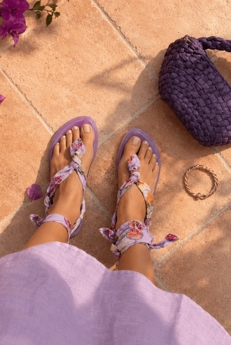 FARM Rio- Jelly Scarf Flat Sandal Purple - Madmoizelle Closet