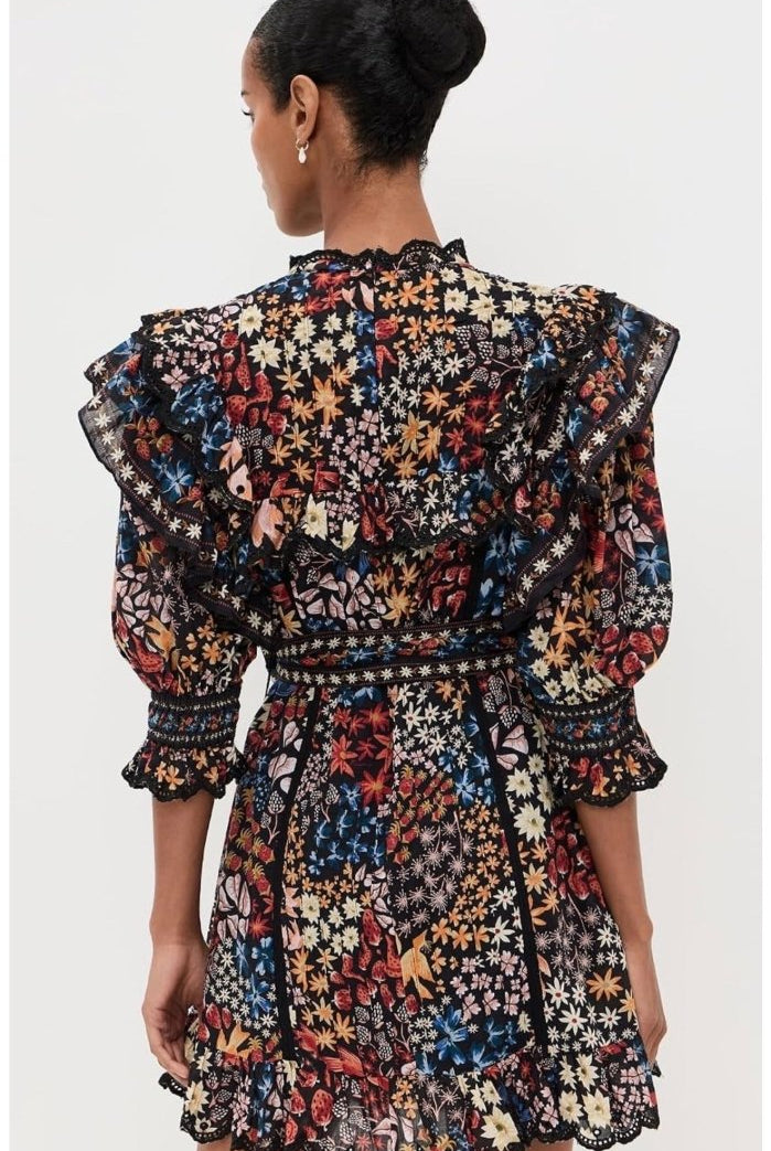 FARM Rio Jujus Garden Ruffled Mini Dress - Madmoizelle Closet