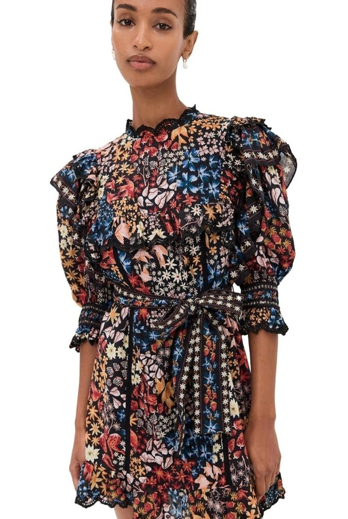 FARM Rio Jujus Garden Ruffled Mini Dress - Madmoizelle Closet