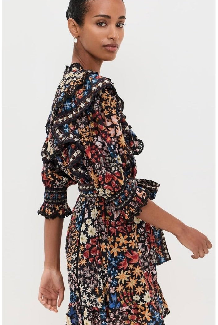 FARM Rio Jujus Garden Ruffled Mini Dress - Madmoizelle Closet