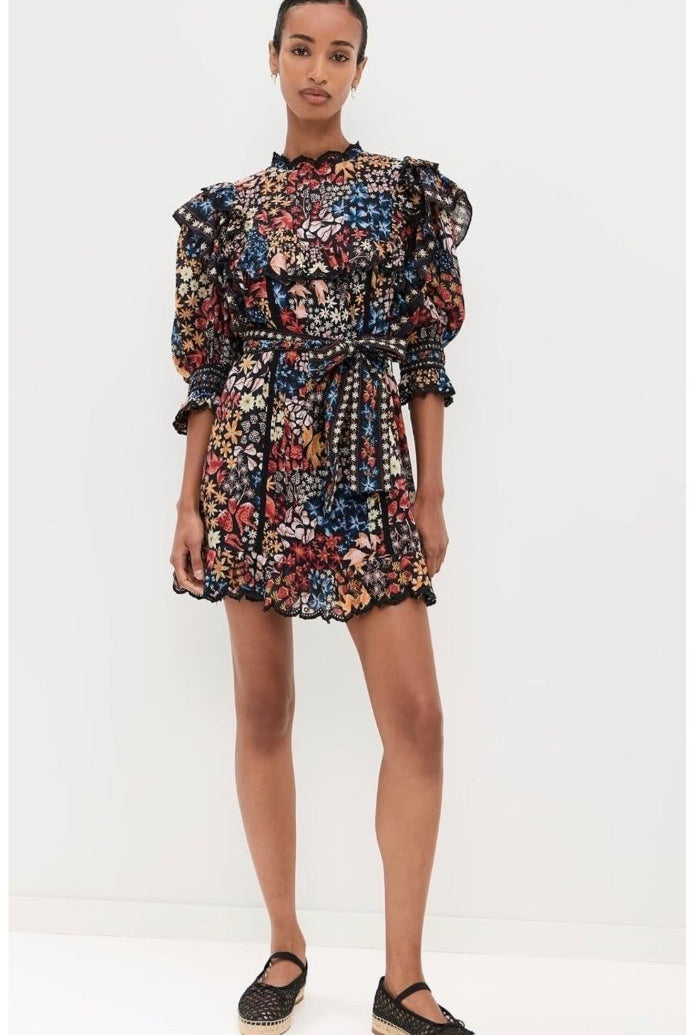 FARM Rio Jujus Garden Ruffled Mini Dress - Madmoizelle Closet