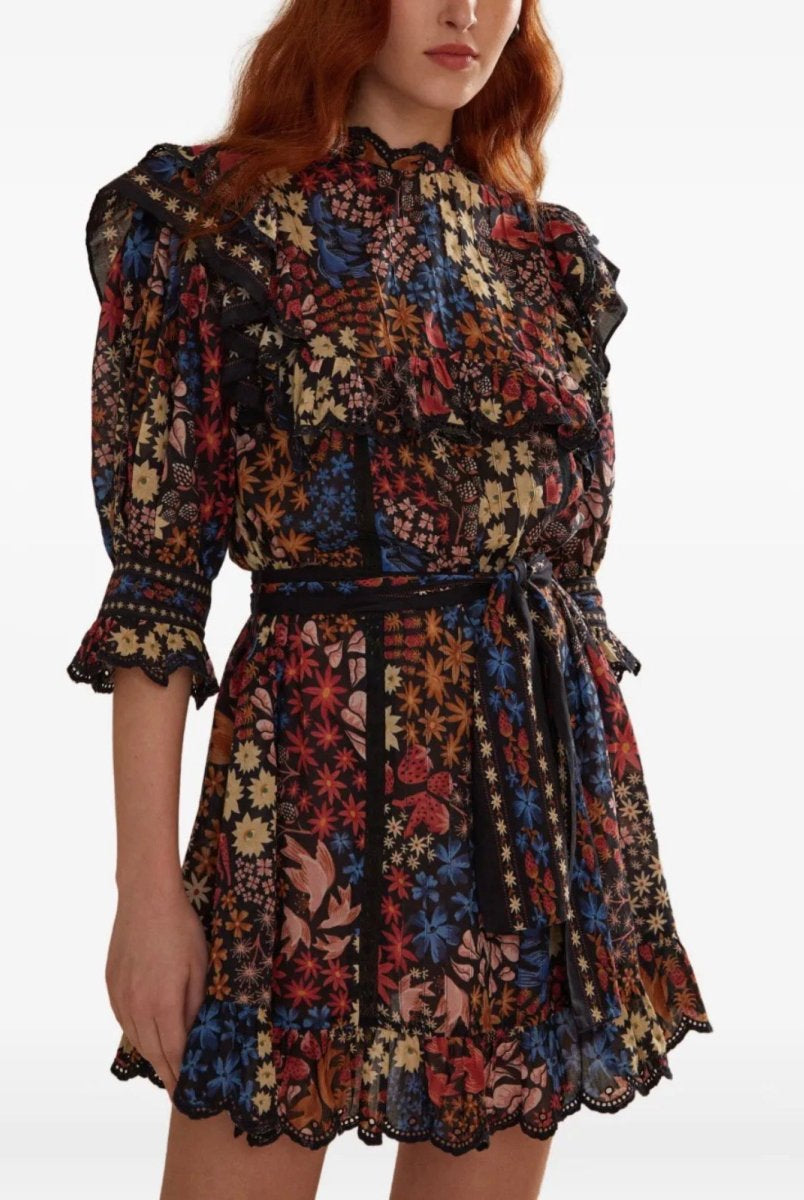 FARM Rio Jujus Garden Ruffled Mini Dress - Madmoizelle Closet