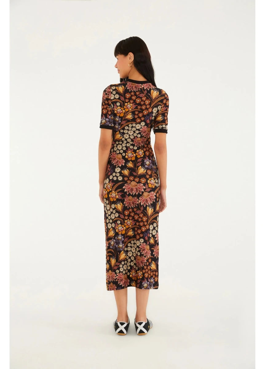 FARM Rio Lili Floral Midi Dress - Madmoizelle Closet