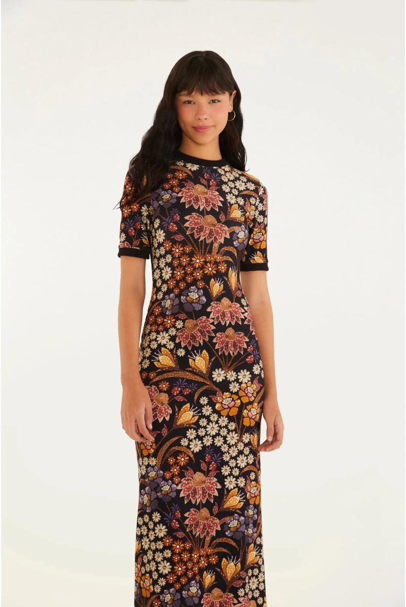 FARM Rio Lili Floral Midi Dress - Madmoizelle Closet