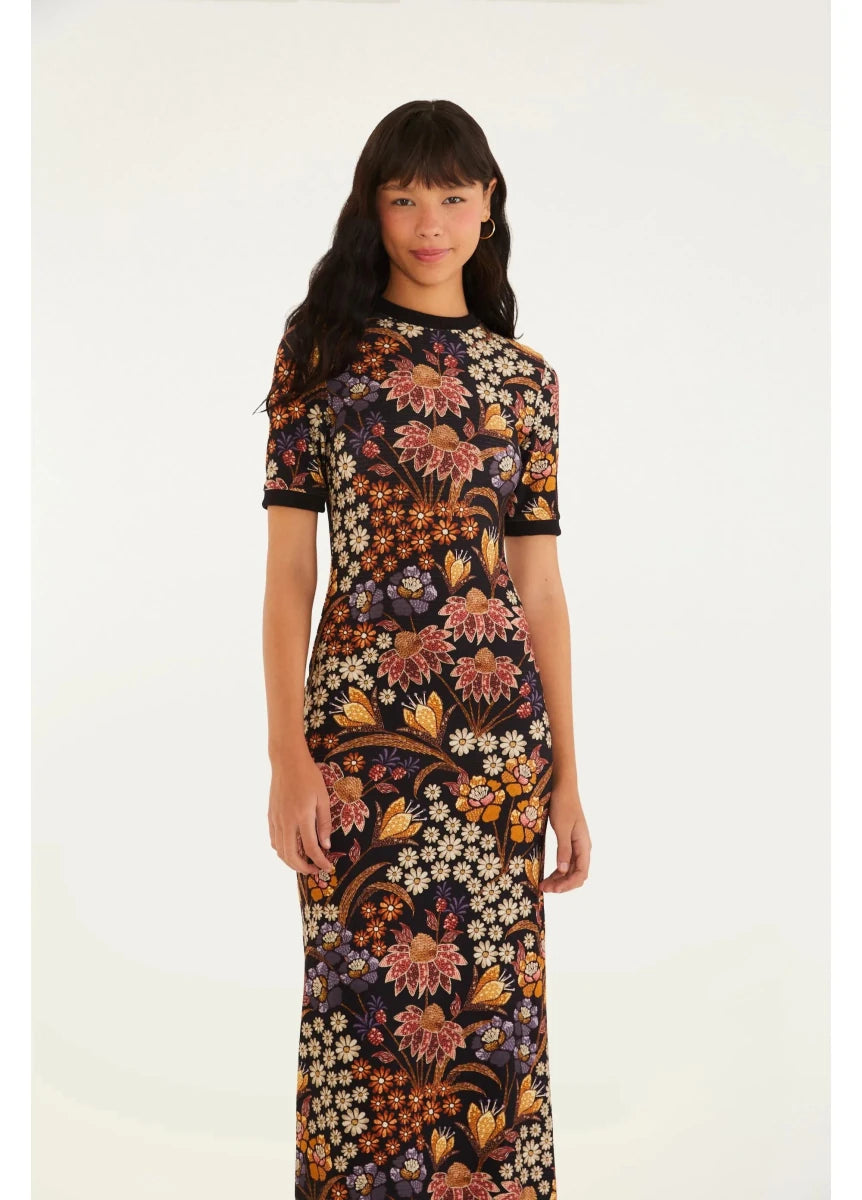 FARM Rio Lili Floral Midi Dress - Madmoizelle Closet