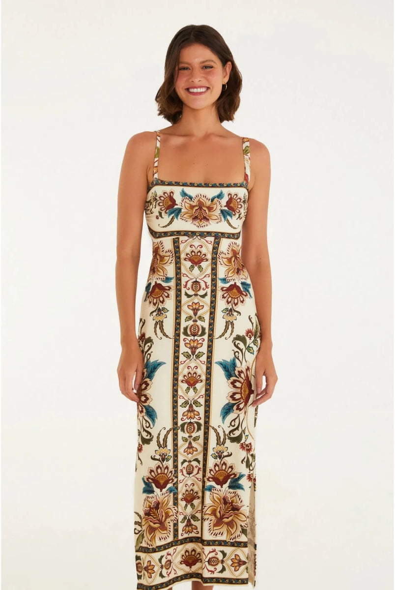FARM Rio Majestic Garden Midi Dress - Madmoizelle Closet