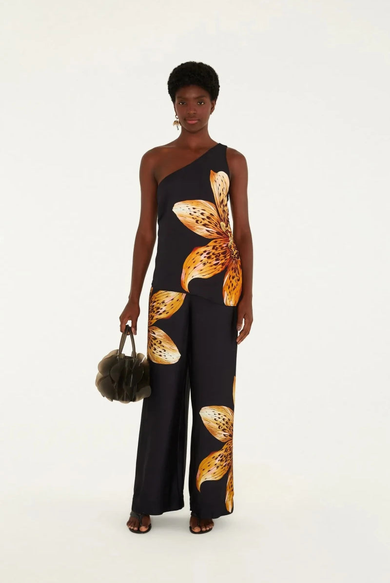 FARM Rio Orchid Leopard Wide-Leg Pants - Madmoizelle Closet