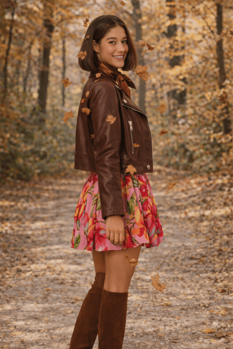 FARM RIO Short Dress with Sky Flower Print - Madmoizelle Closet