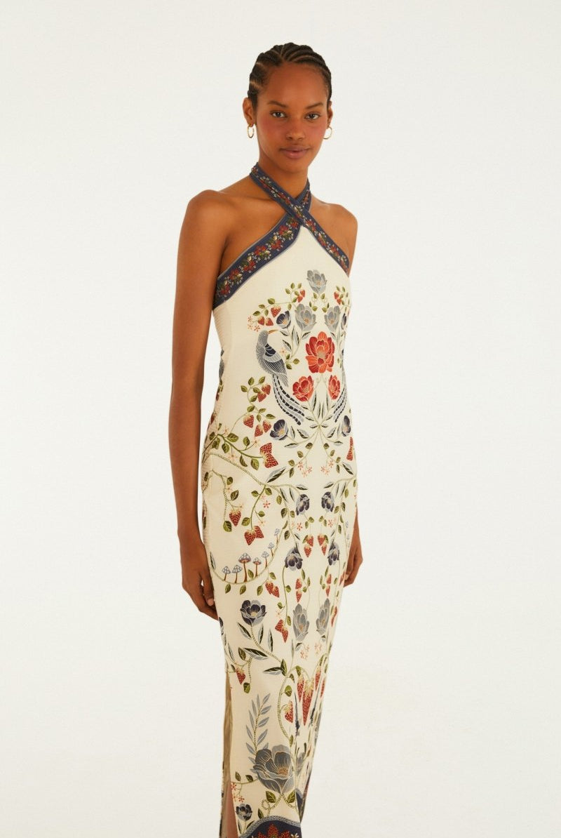 FARM Rio Strawberry Dream Printed Midi Dress - Madmoizelle Closet