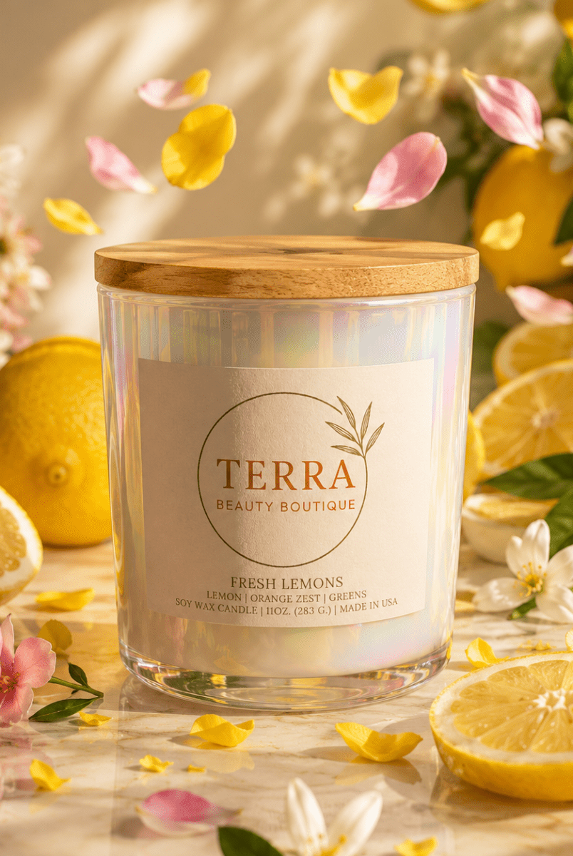 Fresh Lemons Luxury Soy Candle - Madmoizelle Closet