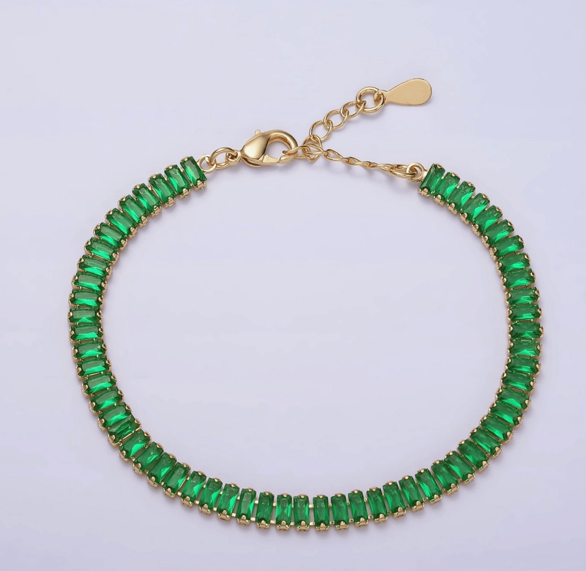 Isis Baguette Tennis Bracelet – 18K Gold - Madmoizelle Closet
