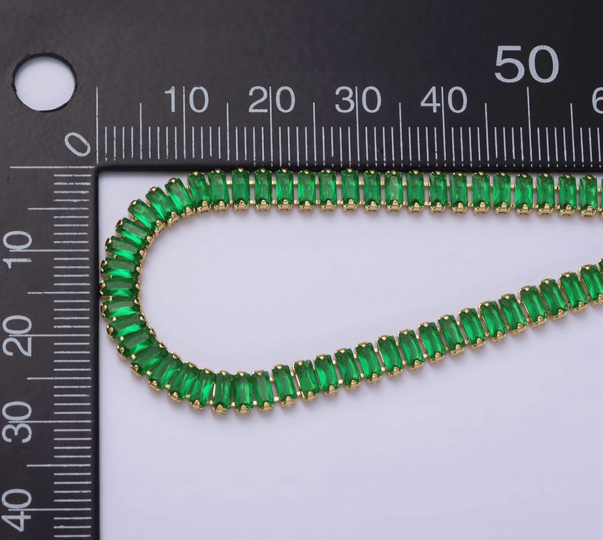 Isis Baguette Tennis Bracelet – 18K Gold - Madmoizelle Closet