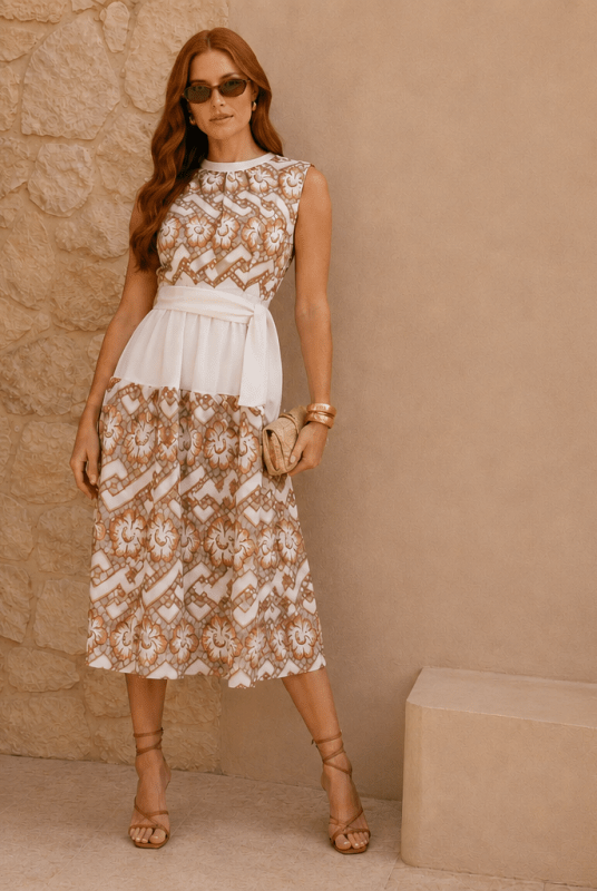 Lace Blossom Midi Dress - Madmoizelle Closet