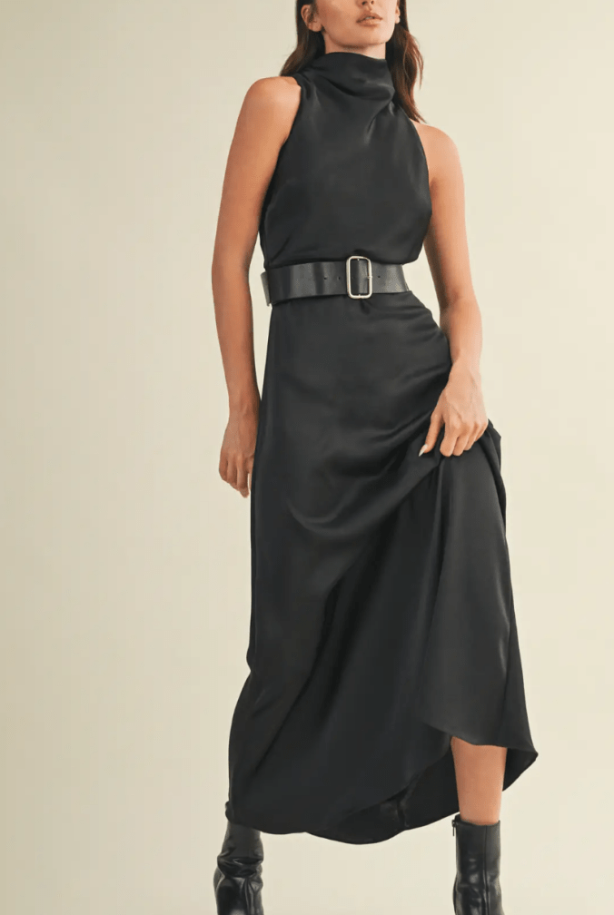 Larissa Belted Dress - Madmoizelle Closet