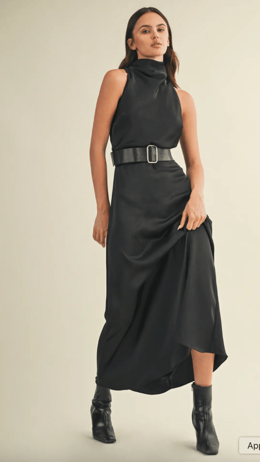 Larissa Belted Dress - Madmoizelle Closet