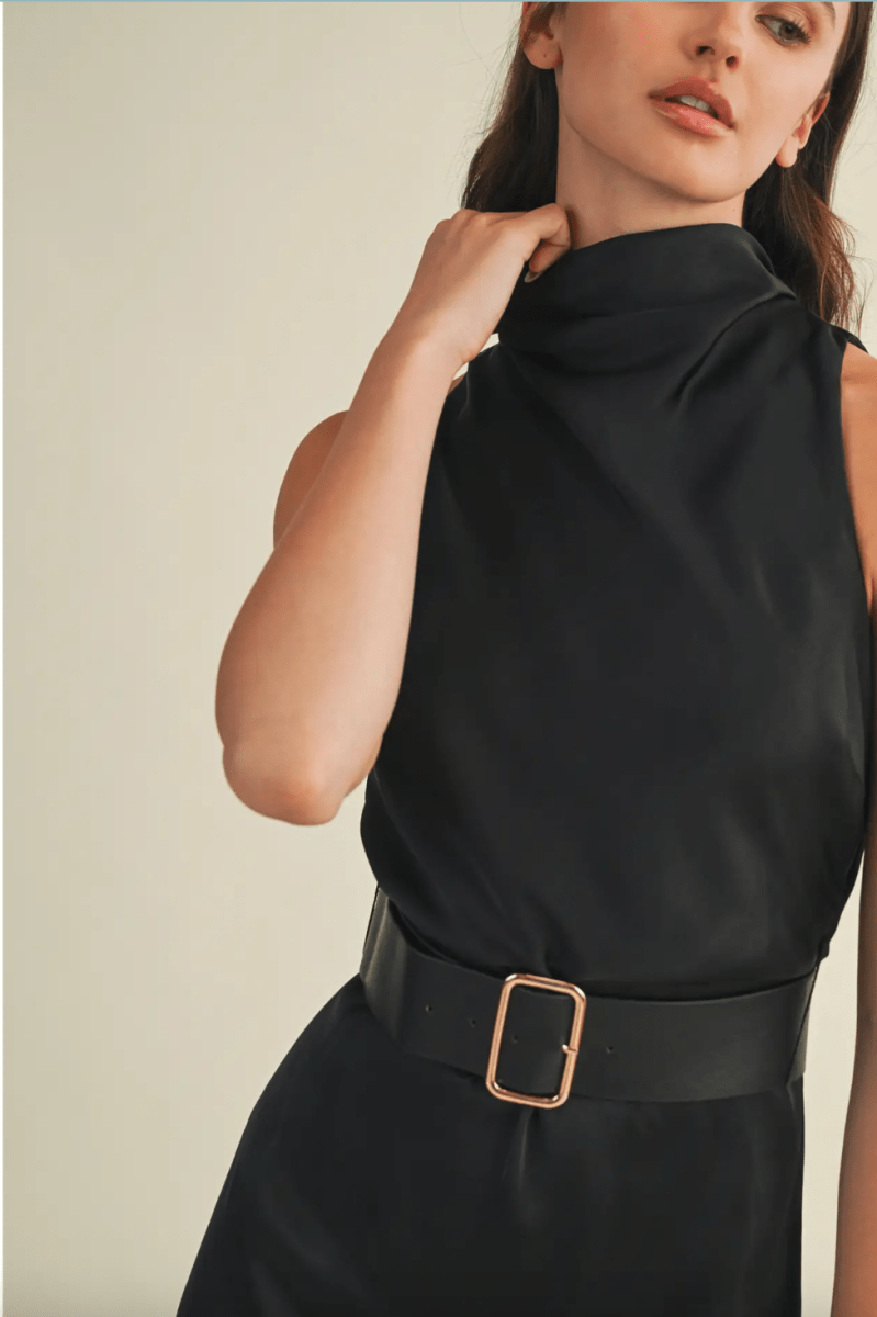 Larissa Belted Dress - Madmoizelle Closet