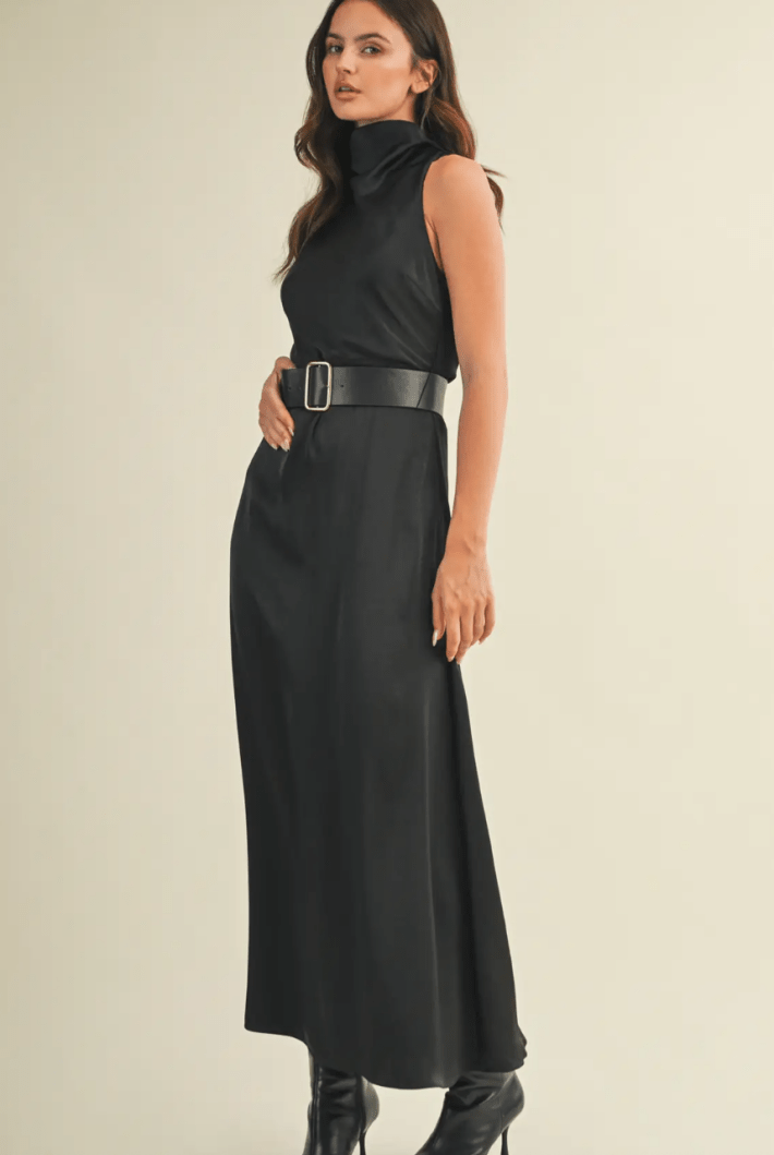 Larissa Belted Dress - Madmoizelle Closet