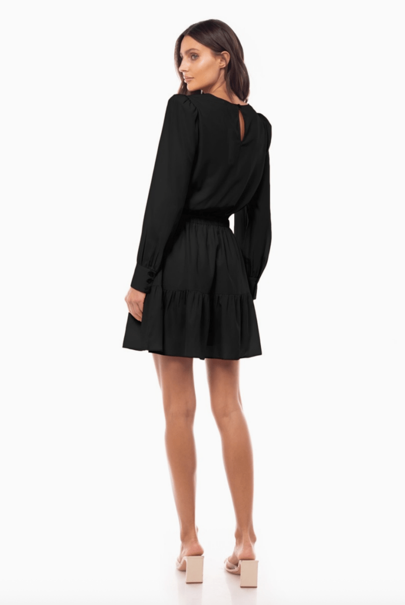 Long Sleeve Frill Mini Dress - Madmoizelle Closet
