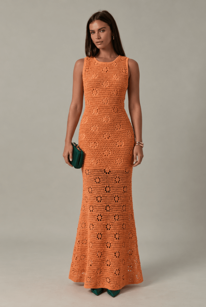 Marbella Crochet Maxi Dress - Madmoizelle Closet