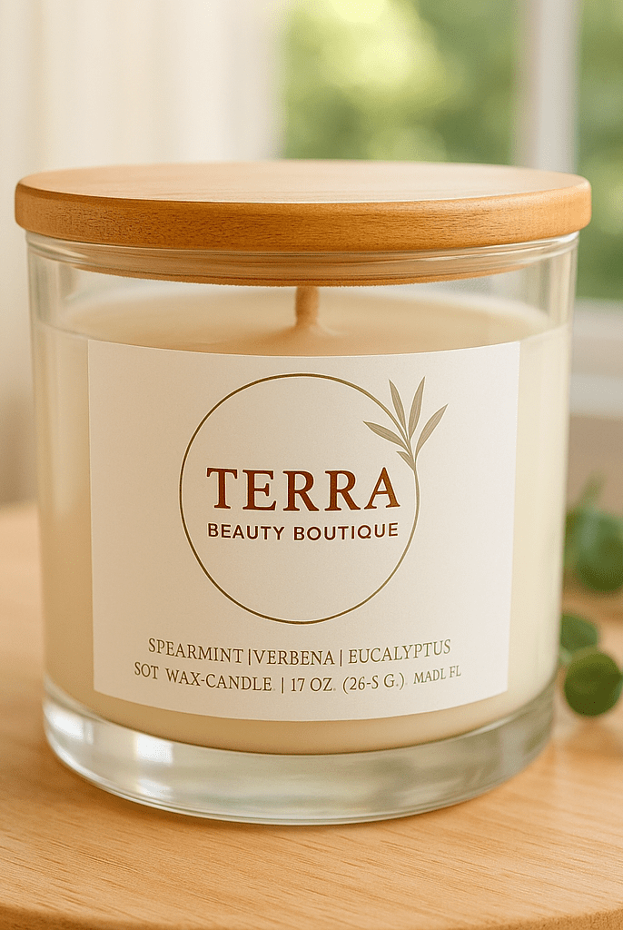 Mint & Eucalyptus Scented Candle - Madmoizelle Closet