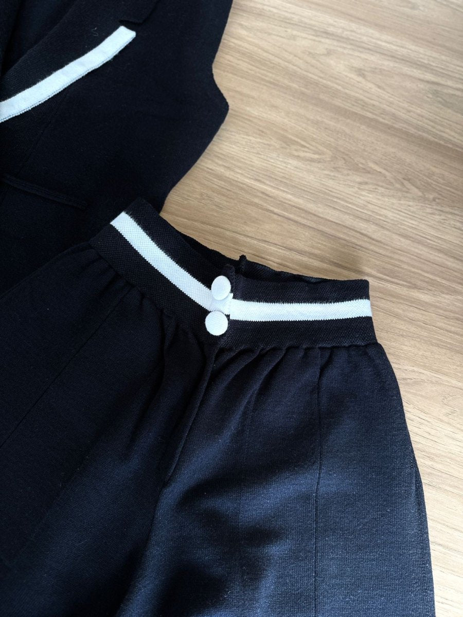 Nida Black Knit Set - Madmoizelle Closet