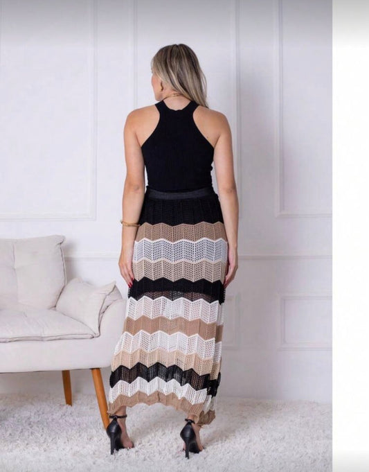 Noir Soleil Crochet Skirt - Madmoizelle Closet