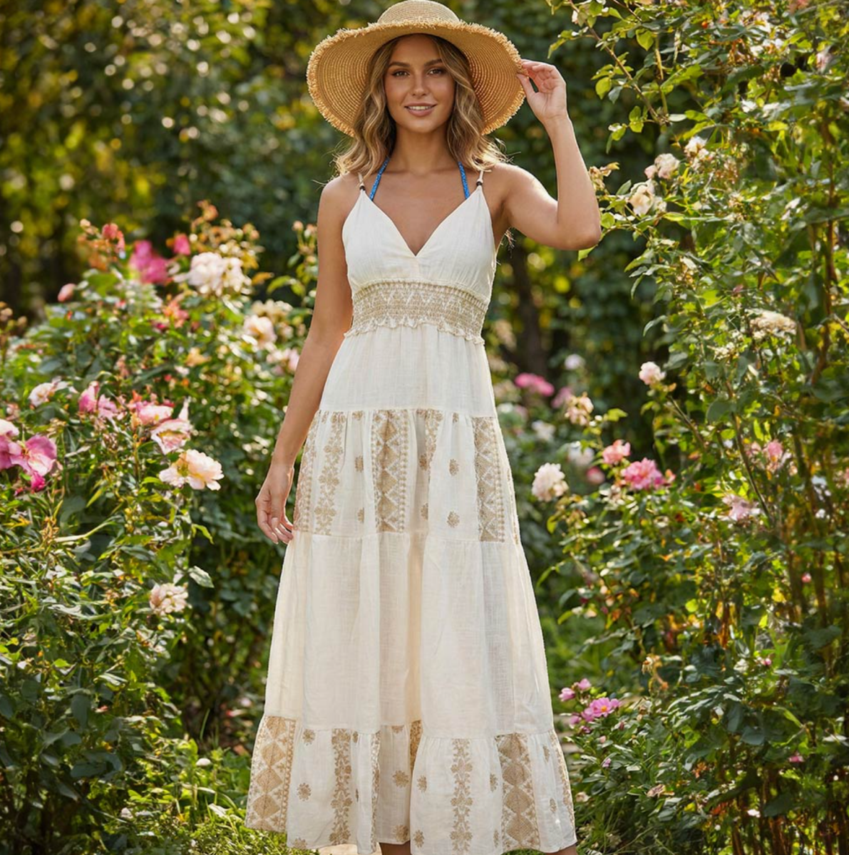 Provence Ivory Maxi Dress - Madmoizelle Closet