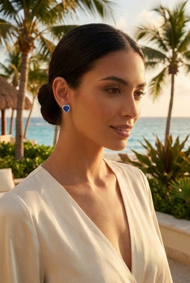 Royal Heart Silver Earrings - Madmoizelle Closet