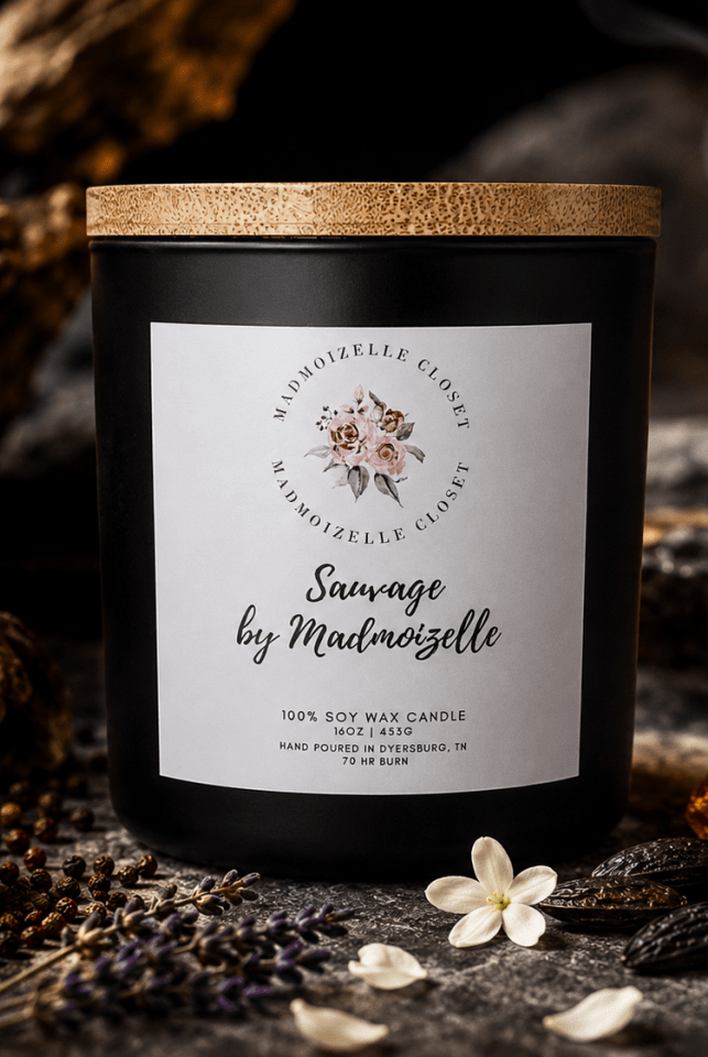 Sauvage by Madmoizelle Luxury Soy Candle - Madmoizelle Closet