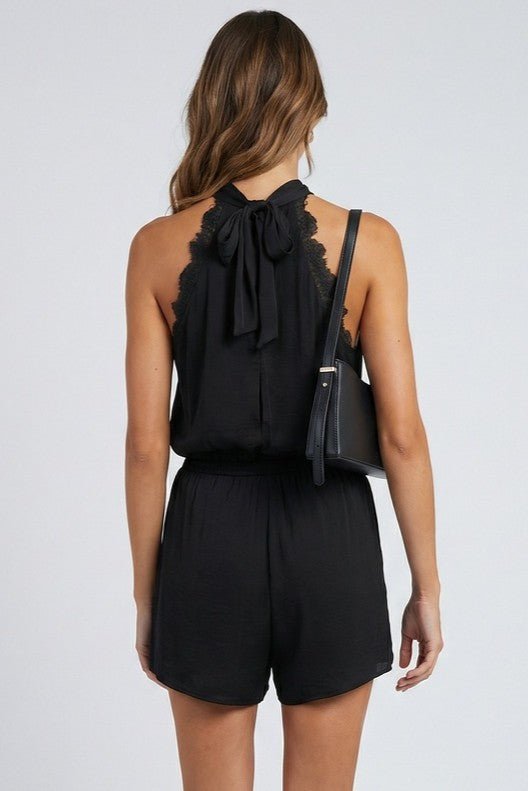 Sienna Lace Detail Romper - Madmoizelle Closet