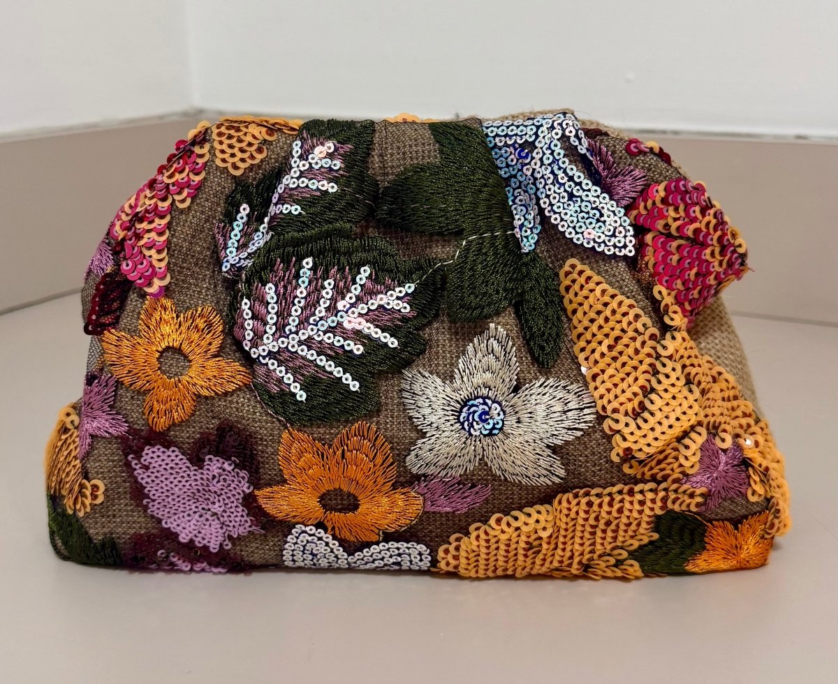 Sunset Garden Embellished Clutch. - Madmoizelle Closet