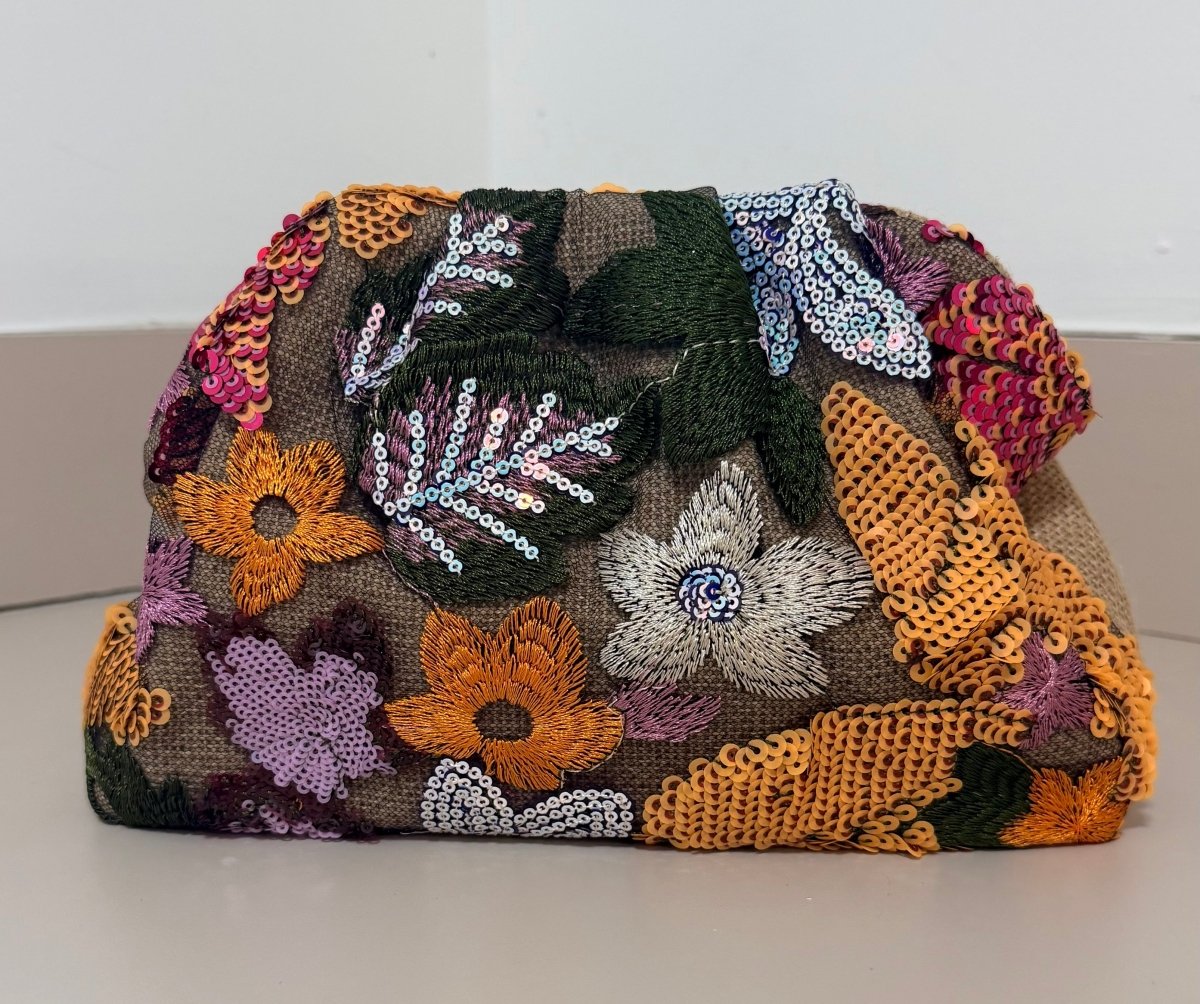 Sunset Garden Embellished Clutch. - Madmoizelle Closet