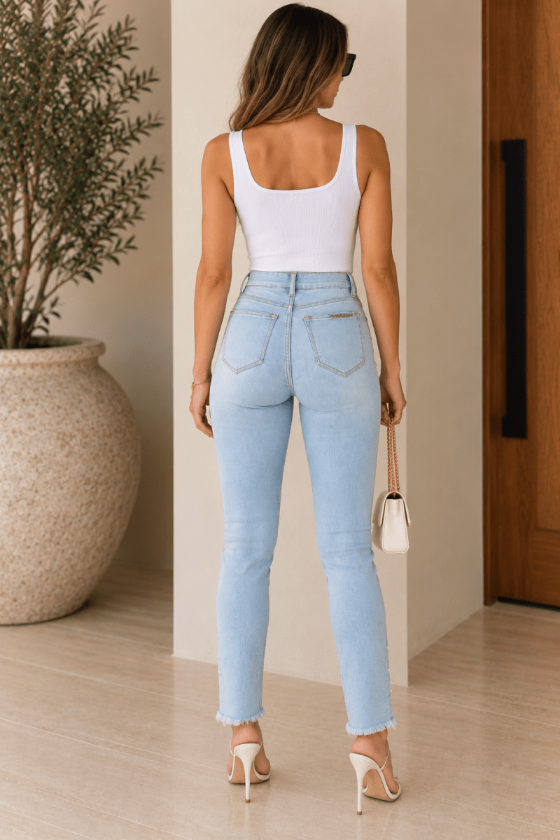 Super Skinny Pearl Detail Jeans - Madmoizelle Closet