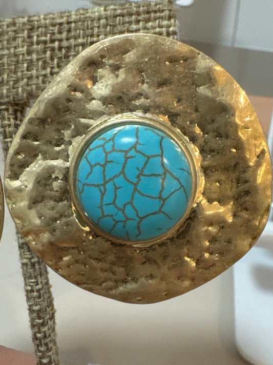 Tulia 18K Gold Non - Tarnish Lapis Lazuli Droplet Earring - Madmoizelle Closet