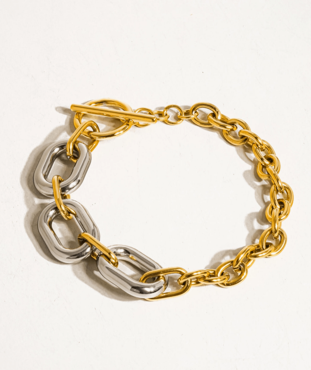 Two-Tone Multi-Chain Bracelet - Madmoizelle Closet