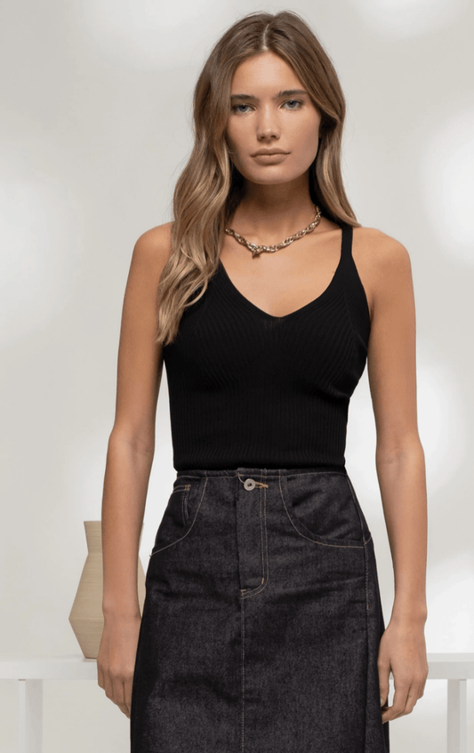 V Neck Sweater Tank - Madmoizelle Closet