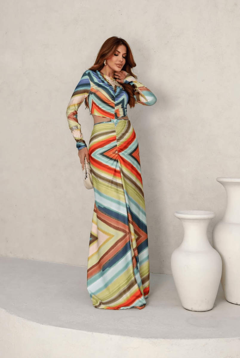 Vibrant Horizon Maxi Dress - Madmoizelle Closet
