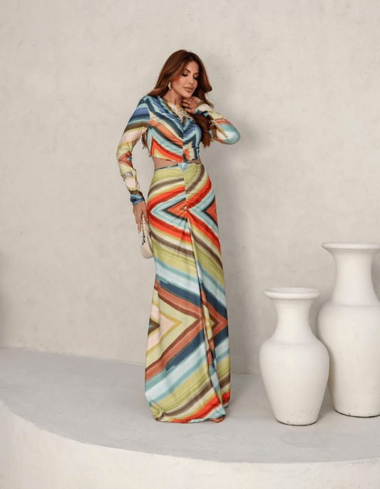 Vibrant Horizon Maxi Dress - Madmoizelle Closet
