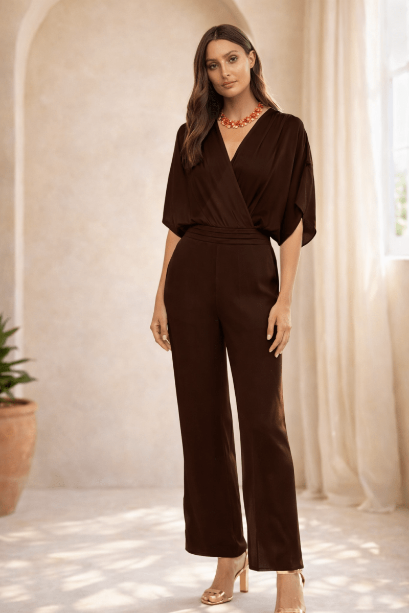 Wide - Leg Wrap Jumpsuit - Madmoizelle Closet